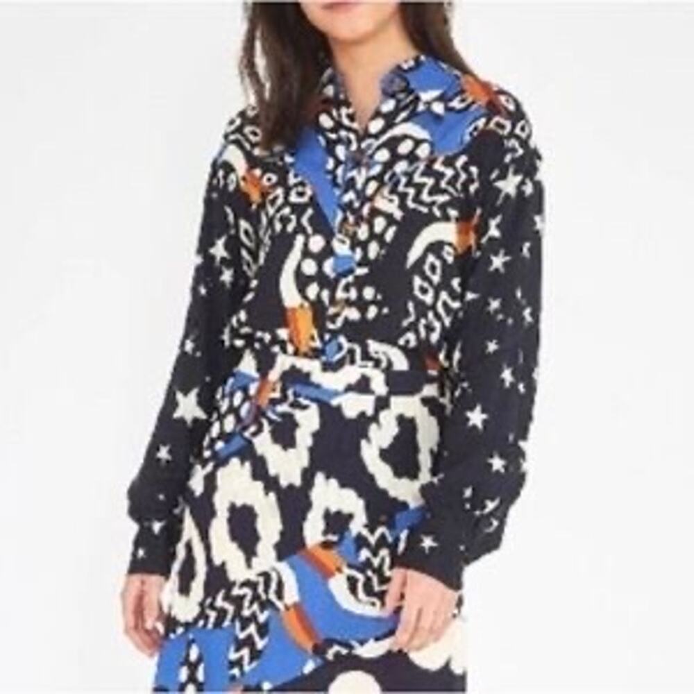 Farm Rio Toucan Mix Print Button Down *See Measurements*